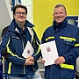 40 Jahre Mitgliedschaft im Katastrophenschutz - Kai-Uwe Wärner & Stefan Schwarz (v.l.)